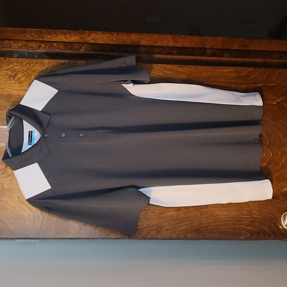 PGA Tour Airflux polo, grey/white, men's XL